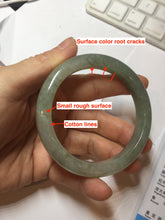 Load image into Gallery viewer, 56.5mm Certified 100% natural Type A oily dark green/gray/black (老油青) jadeite jade bangle PF34-5472
