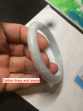 Load image into Gallery viewer, 57mm certified 100% natural light green/white jadeite jade bangle AX81-0308
