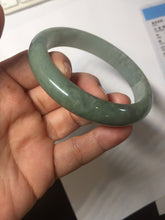 Load image into Gallery viewer, 57mm certified type A 100% Natural dark green gray Jadeite jade bangle PJ48-2857

