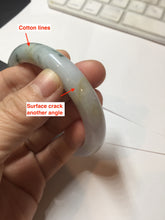 Load image into Gallery viewer, 58mm certified Type A 100% Natural dark green purple yellow(FU LU SHOU) Jadeite Jade bangle PE76-(5927)
