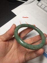 Load image into Gallery viewer, 55.5mm Certified 100% natural Type A dark green/brown round cut jadeite jade bangle BM10-5373
