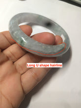 Load image into Gallery viewer, 54.4mm Certified Type A 100% Natural green/white/purple Jadeite Jade bangle AX43-7720
