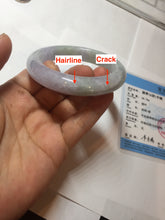 Load image into Gallery viewer, 54mm Certified Type A 100% Natural light green purple Jadeite Jade bangle PC98-9150
