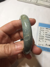 Load image into Gallery viewer, 56.5mm Certified Type A 100% Natural blue/gray/black/brown Guatemala Jadeite jade bangle PD163-6306

