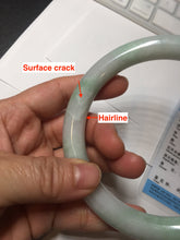 Load image into Gallery viewer, 75.7mm certified Type A 100% Natural sunny green/light green round cut plus size Jadeite Jade bangle AY100-9626
