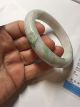 Load image into Gallery viewer, 60.5mm 100% Natural type A sunny green purple white Jadeite Jade bangle PE44-5509
