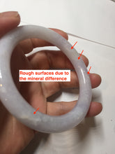 Load image into Gallery viewer, 56mm Certified Type A 100% Natural light purple white round cut Jadeite bangle PA109-6573
