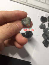 Load image into Gallery viewer, 100% Natural type A black white(Wuji 乌鸡, Shuimo 水墨) small happy Buddha (拇指佛) jadeite Jade pendant group PB44

