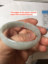 Load image into Gallery viewer, 51.5mm certified Type A 100% Natural icy light green clear white thin style Jadeite jade bangle PH46-9636
