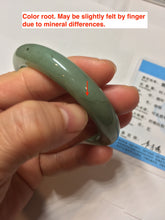 Load image into Gallery viewer, 卖了 55mm Certified Type A 100% Natural Oily Dark Green Gray Black(油青) Jadeite Jade Bangle PH258-7155
