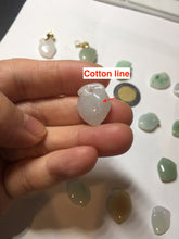 Load image into Gallery viewer, Type A 100% Natural icy watery sunny green/purple/white/yellow Jadeite Jade Peach Pendant group BF151

