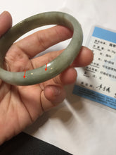 Load image into Gallery viewer, 60.2mm Certified Type A 100% Natural dark green gray black jadeite Jade bangle PD173-6298

