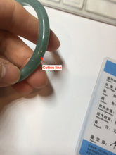 Load image into Gallery viewer, 53.5mm Certified Type A 100% Natural dark green/blue/yellow Guatemala slim Jadeite bangle PF13-5872
