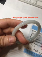 Load image into Gallery viewer, 56mm Certified Type A 100% Natural light green purple slim round cut Jadeite bangle PB175-9123
