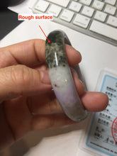 Load image into Gallery viewer, 58.5mm certified 100% natural Type A dark green purple red black Mountain Blossoms (山花烂漫)jadeite jade bangle PC256-0467
