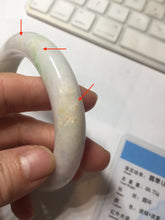 Load image into Gallery viewer, 59.3mm 100% Natural type A sunny green purple white Jadeite Jade bangle PE43-5481
