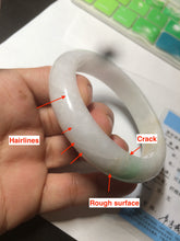 Load image into Gallery viewer, 57.6mm certified type A 100% Natural sunny green jadeite jade bangle AY52-1481
