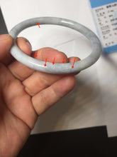 Load image into Gallery viewer, 62.2mm certified Type A 100% Natural white gray light purple round cut Jadeite Jade bangle PE91-3213
