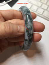 Load image into Gallery viewer, 60.2mm Certified Type A 100% Natural dark green/purple/gray Snowy Pine Mountain Jadeite Jade bangle PF29-1212
