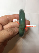 Load image into Gallery viewer, 56.8mm Certified 100% natural Type A oily dark green/ gray (老油青) jadeite jade bangle PB286-0548
