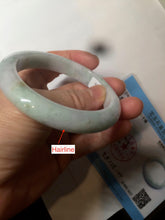 Load image into Gallery viewer, 56.8mm Certified Type A 100% Natural yellow/purple/green(FU LU SHOU) Jadeite Jade bangle AC87-0747
