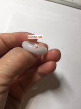 Load image into Gallery viewer, Size 7 100% natural type A icy watery white green jadeite band ring PD199-13
