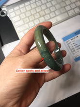 Load image into Gallery viewer, 54.3mm Certified 100% natural Type A oily dark green/blue/brown/gray (老油青) jadeite jade bangle PH189-6938
