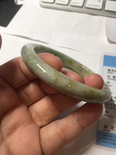 Load image into Gallery viewer, 56.6mm certified Type A 100% Natural light green/yellow/gray Jadeite Jade bangle AZ198-2776
