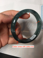 Load image into Gallery viewer, 60.5mm Certified Type A 100% Natural dark green/blue/gray/black Guatemala Jadeite bangle PJ136-1477
