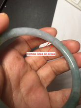 Load image into Gallery viewer, 61.5mm Certified Type A 100% Natural oily dark green(老油青) purple gray black round cut Jadeite Jade bangle Bh103-0715
