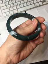 Load image into Gallery viewer, 58.9mm Certified Type A 100% Natural dark green/blue/gray/black Guatemala Jadeite bangle PJ134-1481
