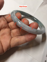 Load image into Gallery viewer, 56.5mm Certified Type A 100% Natural dark green/purple/white round cut Jadeite bangle AA126-6943
