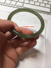 Load image into Gallery viewer, 53.7mm Certified 100% Natural lake green gray black Nephrite Bangle HN174-6922
