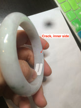 Load image into Gallery viewer, 57mm certified 100% natural type A light green/white jadeite jade bangle AX83-5063
