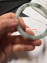 Load image into Gallery viewer, 57.2mm certified 100% natural Type A white sunny green dark green ink painting (水墨) round cut jadeite jade bangle PC158-3151
