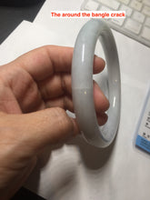 Load image into Gallery viewer, 74.5mm certified Type A 100% Natural light green white round cut plus size Jadeite Jade bangle BP171-(1257)
