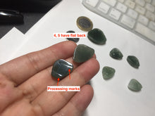 Load image into Gallery viewer, 100% Natural type A icy watery dark green(老油青) happy Buddha jadeite pendant BP178
