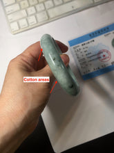 Load image into Gallery viewer, 58.8mm certified Type A 100% Natural dark green gray Jadeite Jade bangle PJ90-6649
