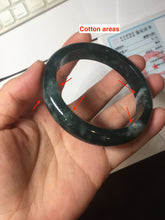 Load image into Gallery viewer, 56.4mm Certified Type A 100% Natural icy watery dark green/blue/gray/black Guatemala Jadeite bangle BH233-0257
