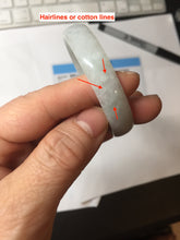 Load image into Gallery viewer, 51.5mm certified Type A 100% Natural icy light green clear white thin style Jadeite jade bangle PH45-9639
