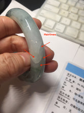 Load image into Gallery viewer, 58.2mm Type A 100% Natural light green/blue/white chubby Jadeite Jade bangle BS130-4037
