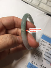 Load image into Gallery viewer, 54.4mm certified 100% natural Type A light green white purple round cut jadeite jade bangle AA121-4903
