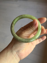 Load image into Gallery viewer, 58.4mm certified Type A 100% Natural yellow/brown flying dandelions nephrite Jade bangle HF80-0469
