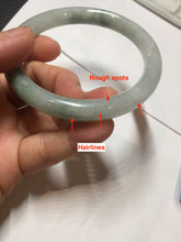 Load image into Gallery viewer, 卖了 59.8mm Certified Type A 100% Natural white/purple/green round cut jadeite Jade bangle PE124-0289
