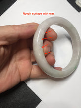 Load image into Gallery viewer, 61.5mm Type A 100% Natural sunny green/light white/purple Jadeite Jade bangle BH124-8036

