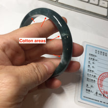 Load image into Gallery viewer, 61mm Certified Type A 100% Natural dark green/blue/gray/black Guatemala Jadeite bangle PJ147-1484
