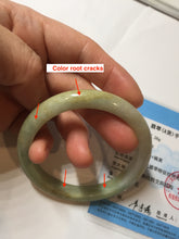 Load image into Gallery viewer, 54.8mm certified 100% natural Type A light green/yellow jadeite jade bangle PH159-4676
