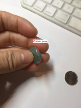 Load image into Gallery viewer, 18mm Type A 100% Natural light green blue Jadeite Safety Guardian Button donuts pendant PF23
