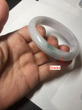 Load image into Gallery viewer, 52mm certified type A100% Natural green purple oval Jadeite Jade bangle BM34-0270
