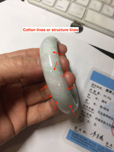 Load image into Gallery viewer, 52.5mm certified type A 100% Natural sunny green/purple oval jadeite jade bangle PF55-0437
